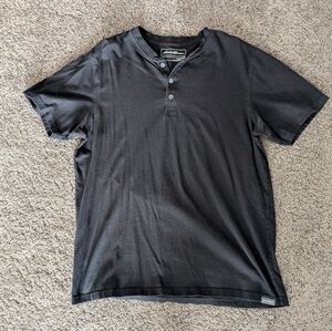 Eddie Bauer Men's Black Casual Henley Shirt
